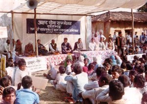 Representatives of Gram Swaraj Sangathan at the Akshar Sena Sammelan